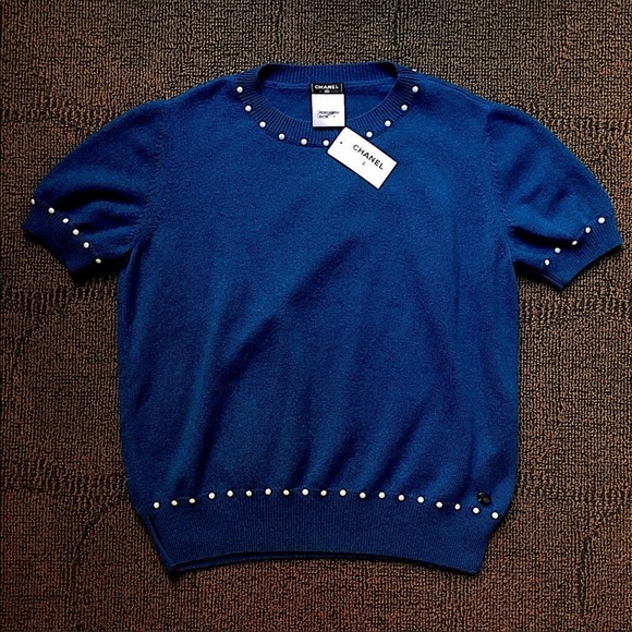 CHANEL - NWT Cashmere Pearl Pullover, FR40/M - Picture 4 of 4